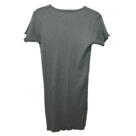 Vintage Brazeau Tricot 100% Cotton Short Sleeve Mini Dress in Forest Green - Picture 2 of 5
